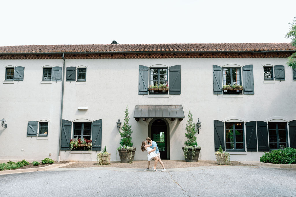 Couple photos at Hotel Domestique wedding photos in Travelers Rest, South Carolina