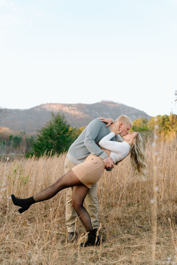 Engagement photos at Table Rock Visitor's center, photo locations outside Greenville, South Carolina