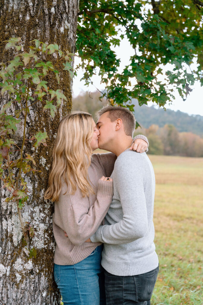 Fall couple engagement photos at Table Rock State Park