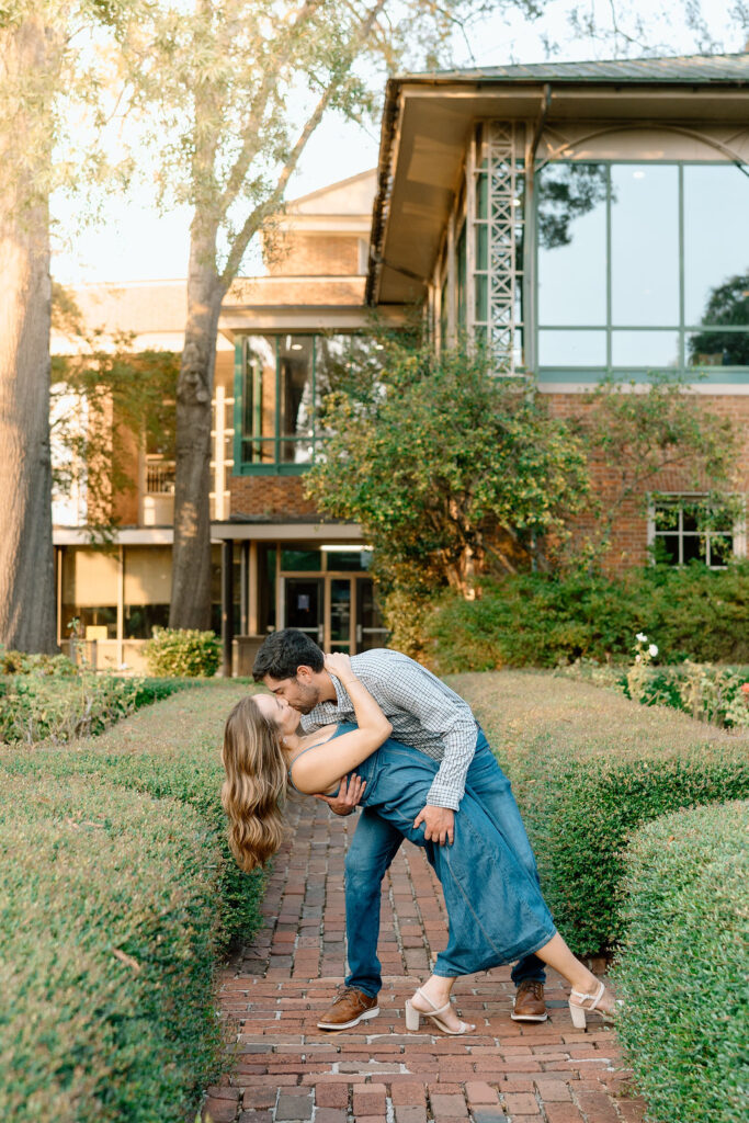 Summer engagement session at Furman University in Greenville, South Carolina