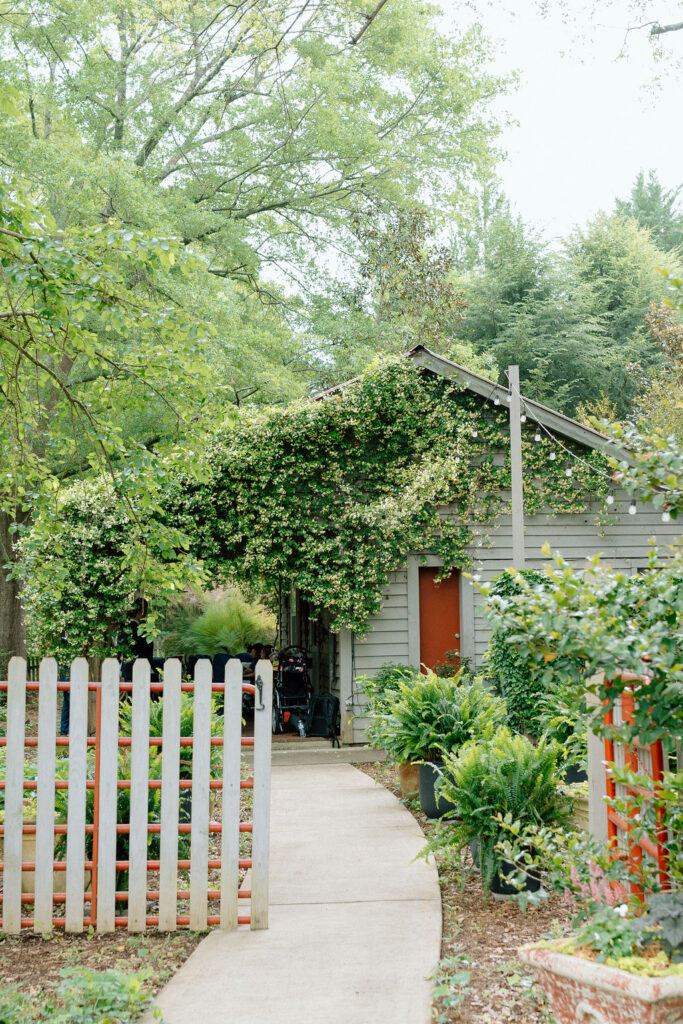 Pink and green wedding inspiration photographed at an outdoor South Carolina garden wedding