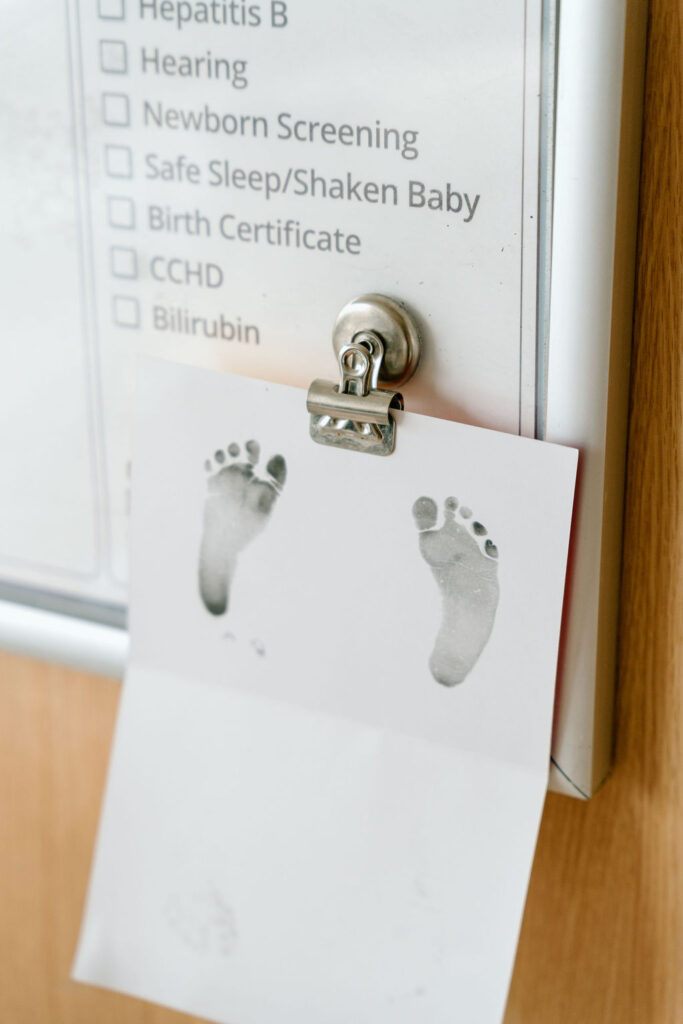 Newborn details during Fresh 48 session at Greenville Memorial Hospital in Greenville SC