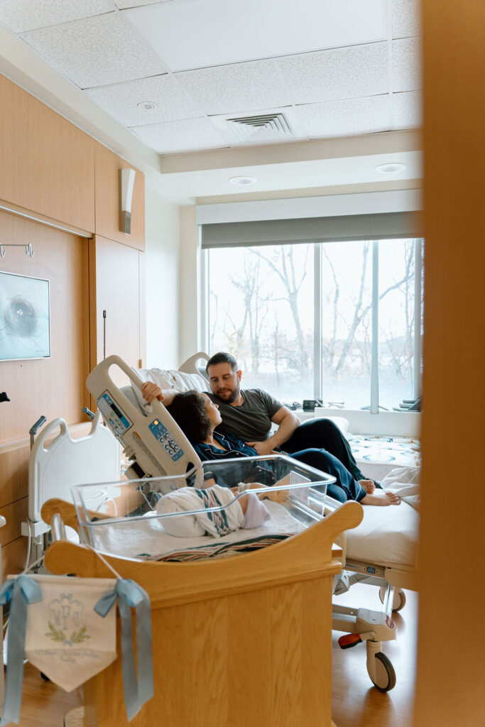 Newborn photos during Fresh 48 session at Greenville Memorial Hospital in Greenville SC